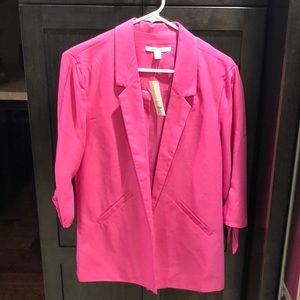 Hot Pink 3/4 sleeve blazer